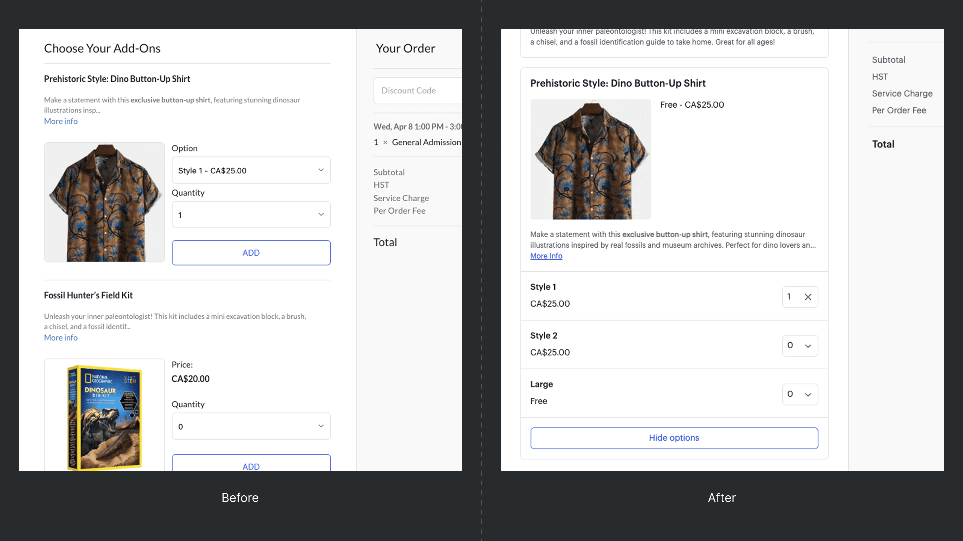 Add-on UI standardisation