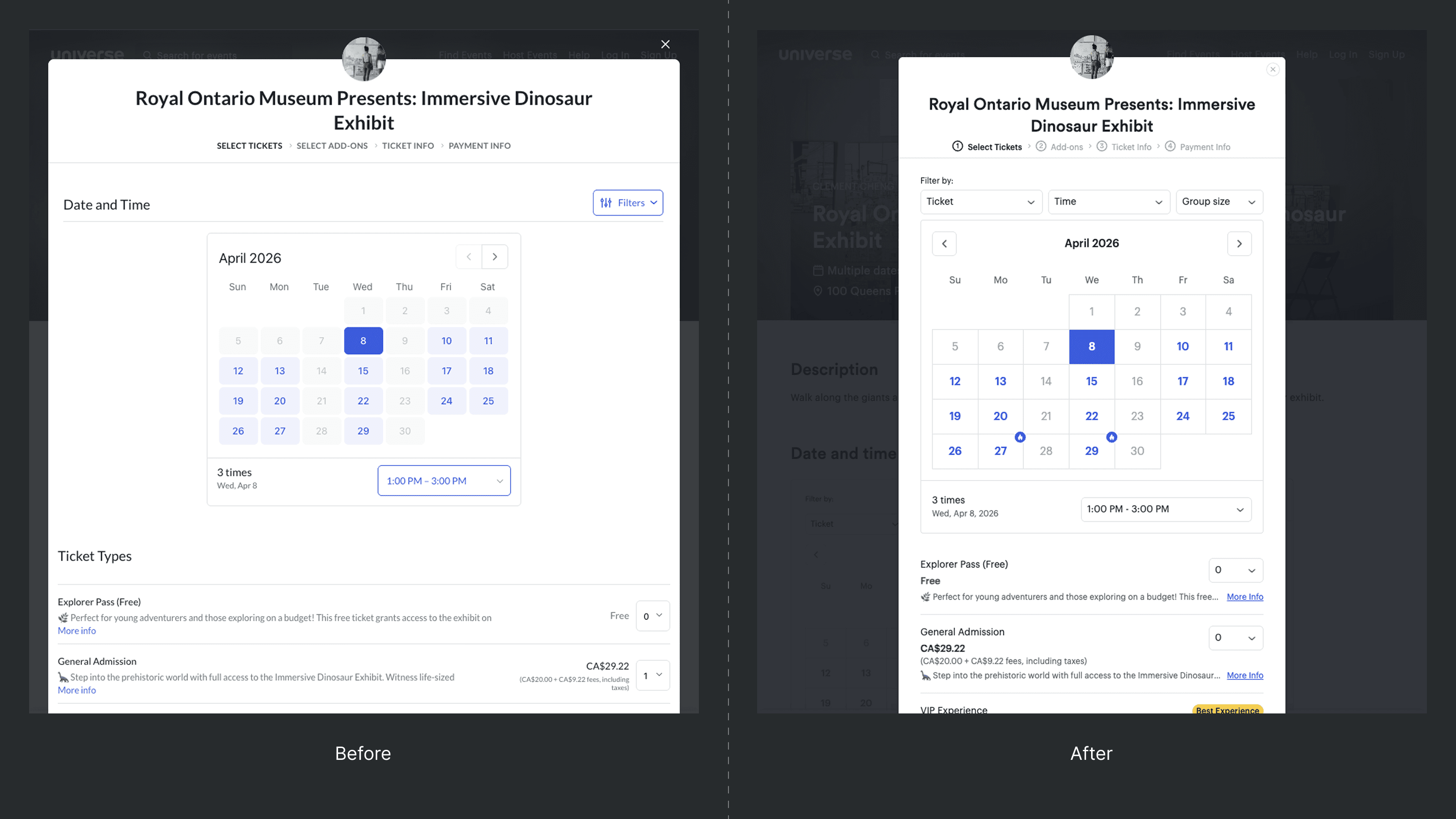 Tablet checkout layout