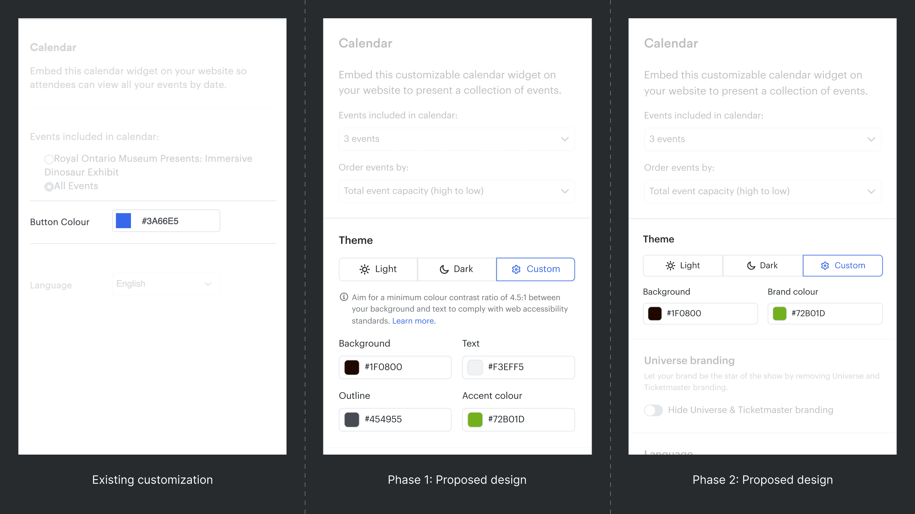 Phase 2 — two-input theming model